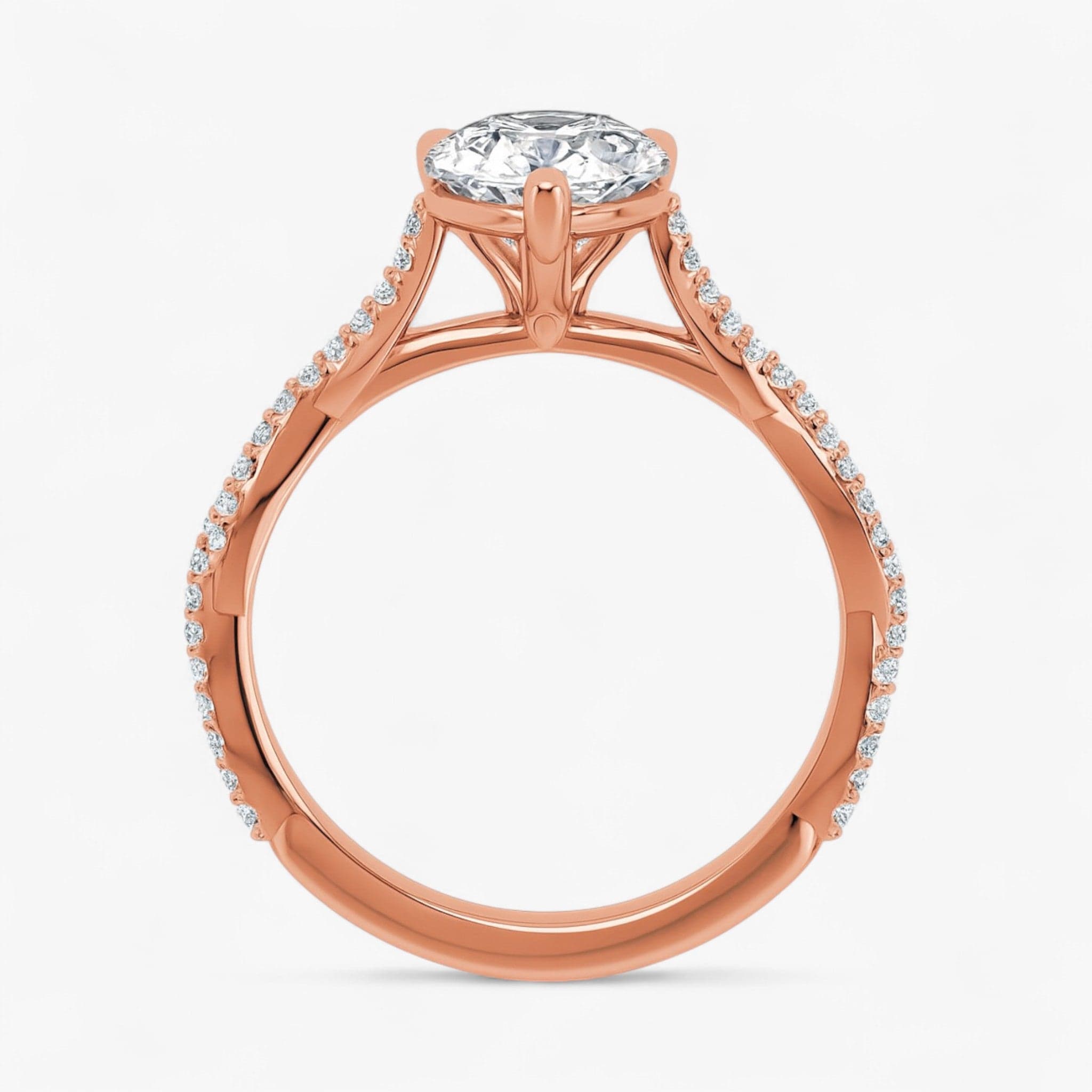 The Timeless Twisted Pavé Engagement Ring | Pear
