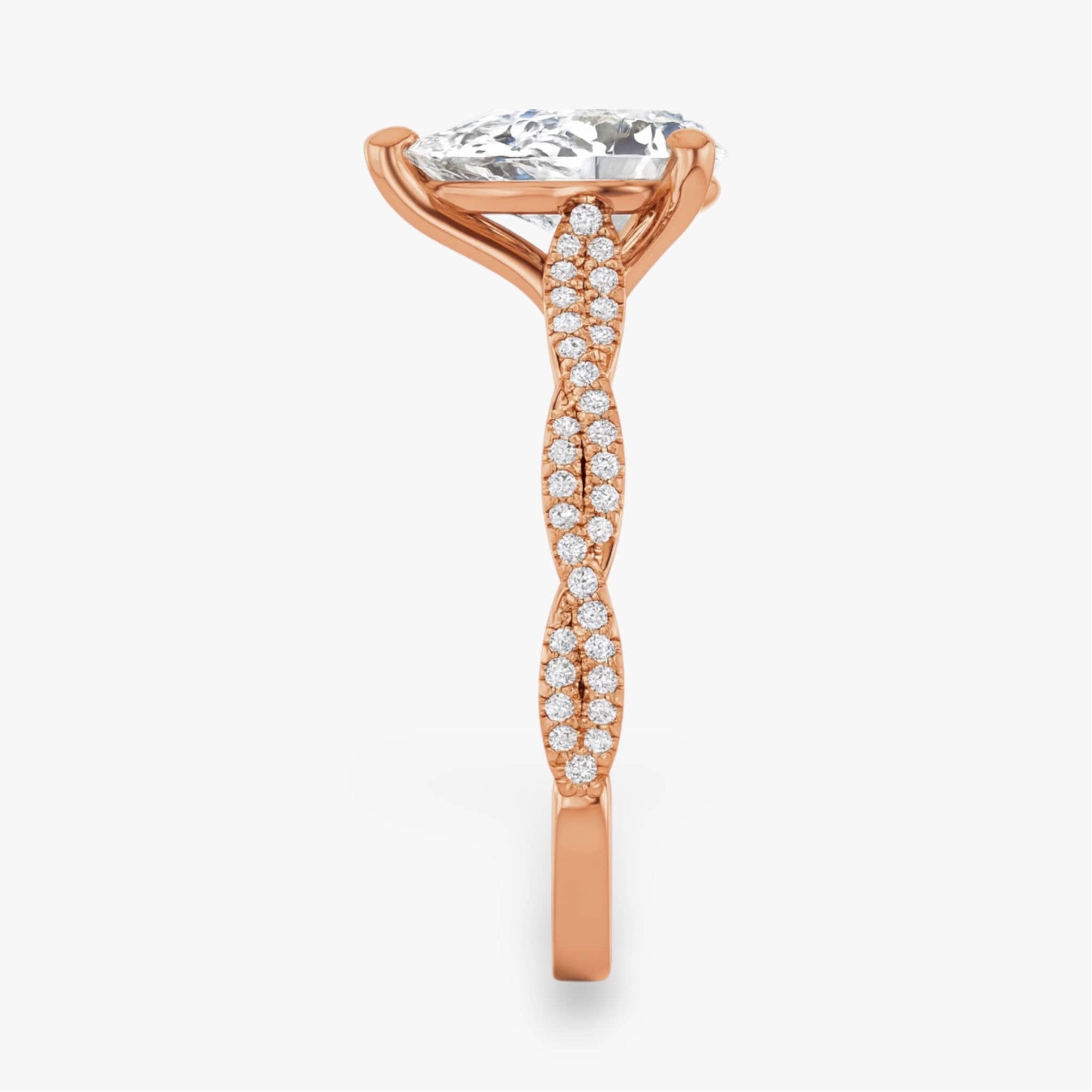 The Timeless Twisted Pavé Engagement Ring | Pear