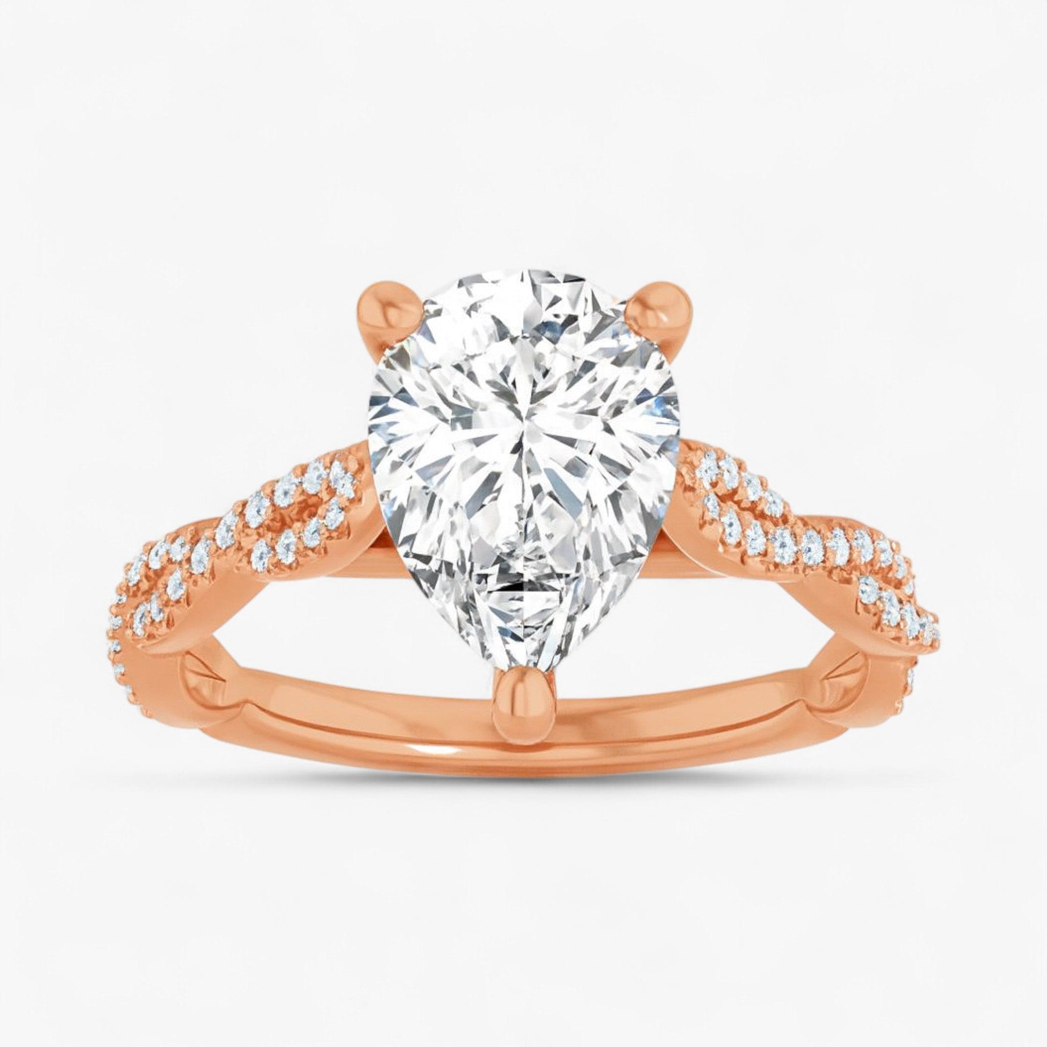 The Timeless Twisted Pavé Engagement Ring | Pear