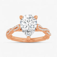 The Timeless Twisted Pavé Engagement Ring | Pear