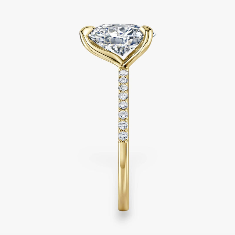 The Timeless Pavé Engagement Ring | Pear