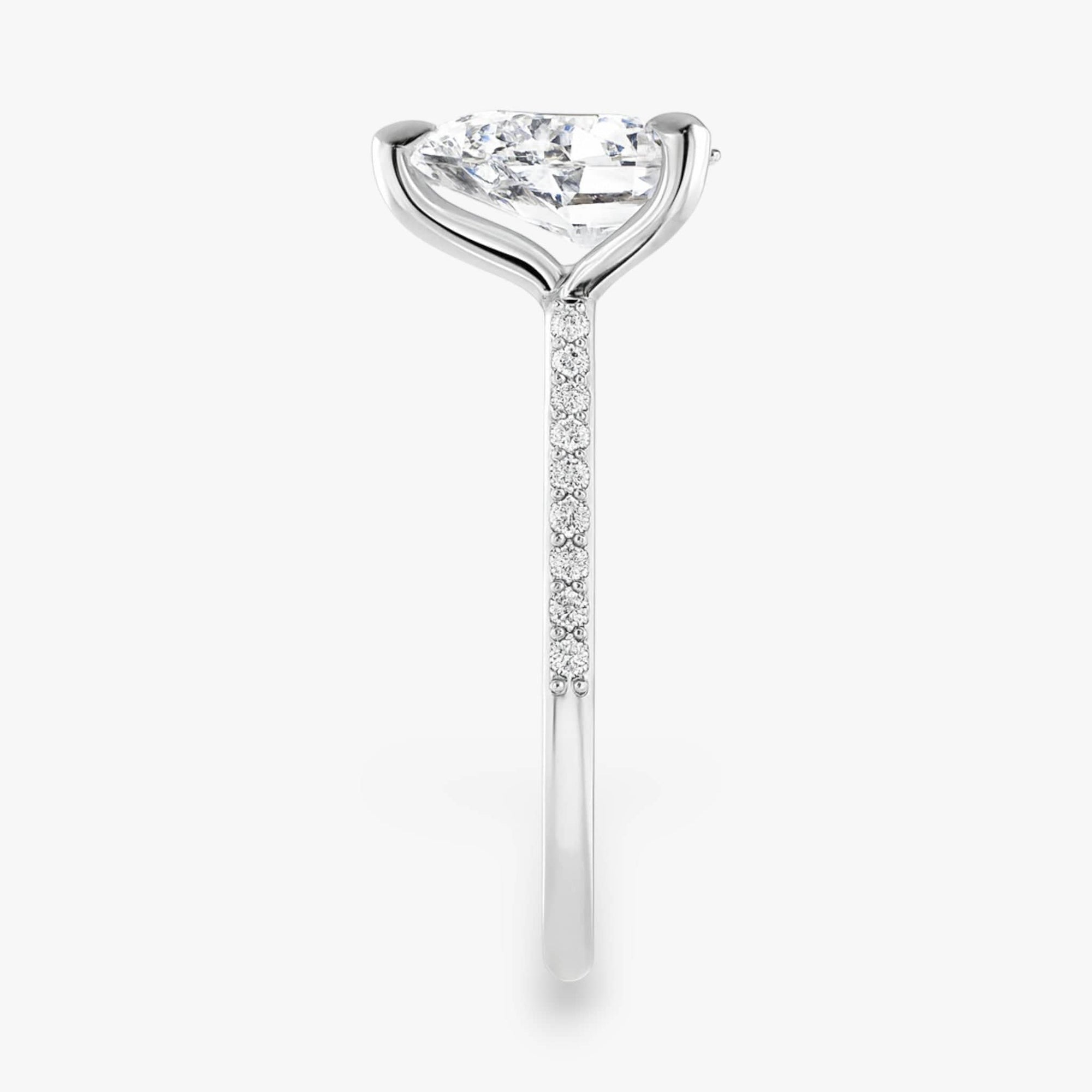 The Timeless Pavé Engagement Ring | Pear