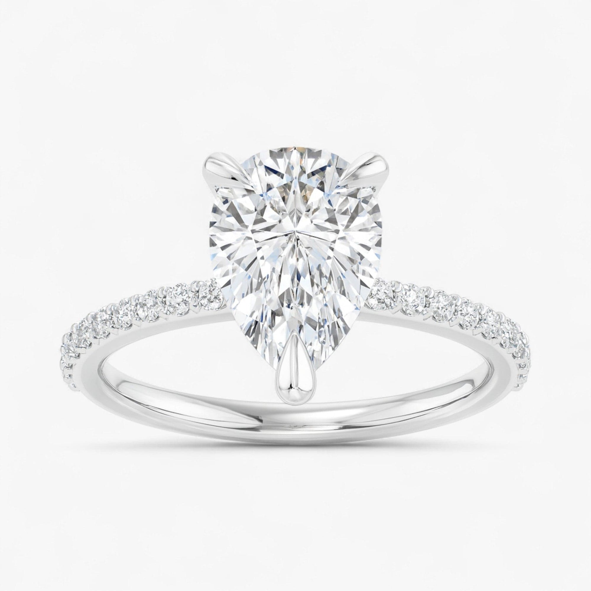 The Timeless Pavé Engagement Ring | Pear