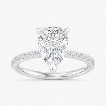 The Timeless Pavé Engagement Ring | Pear