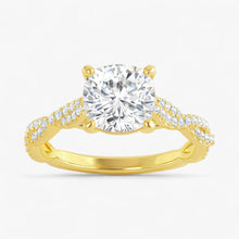 The Timeless Twisted Pavé Engagement Ring | Cushion