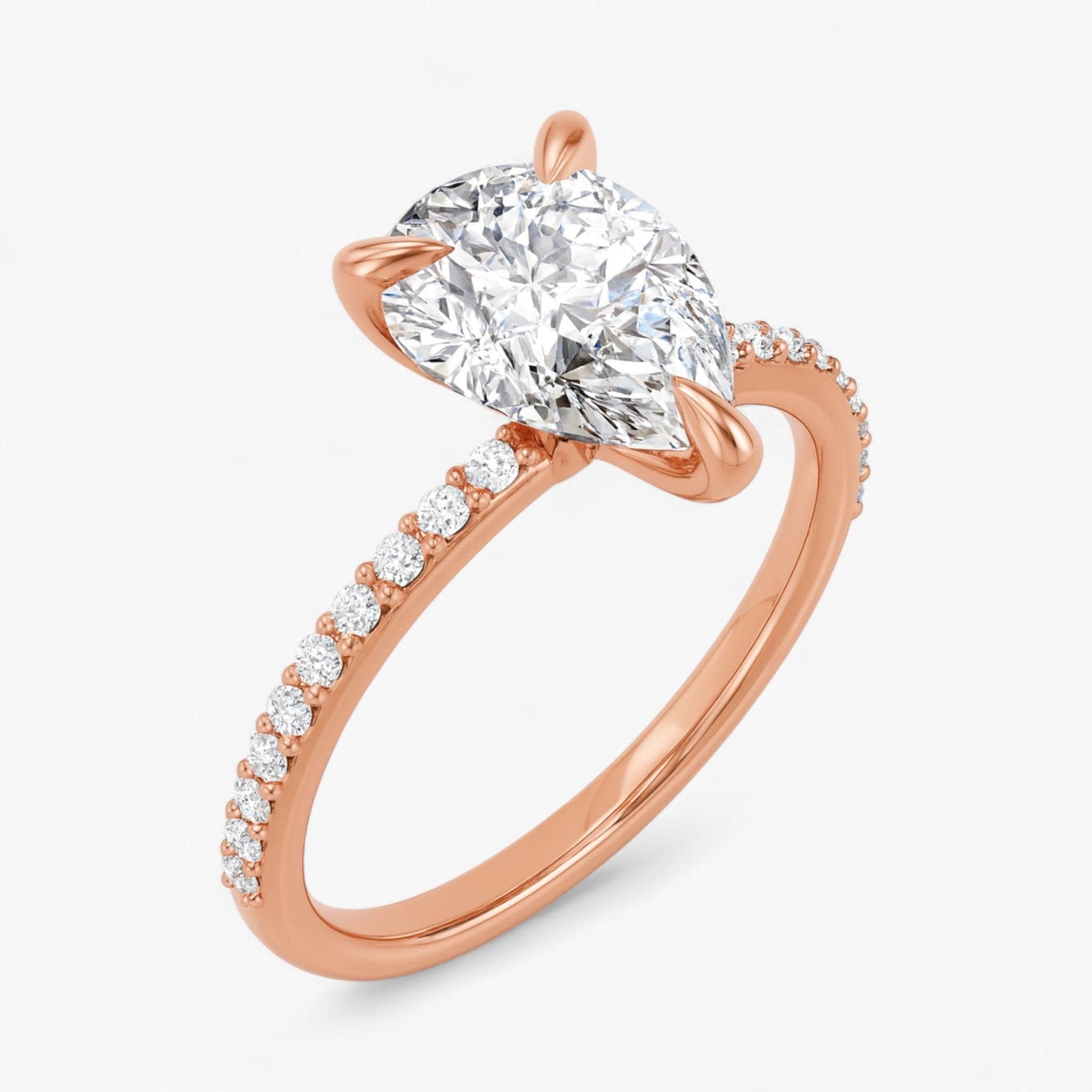 The Timeless Pavé Engagement Ring | Pear
