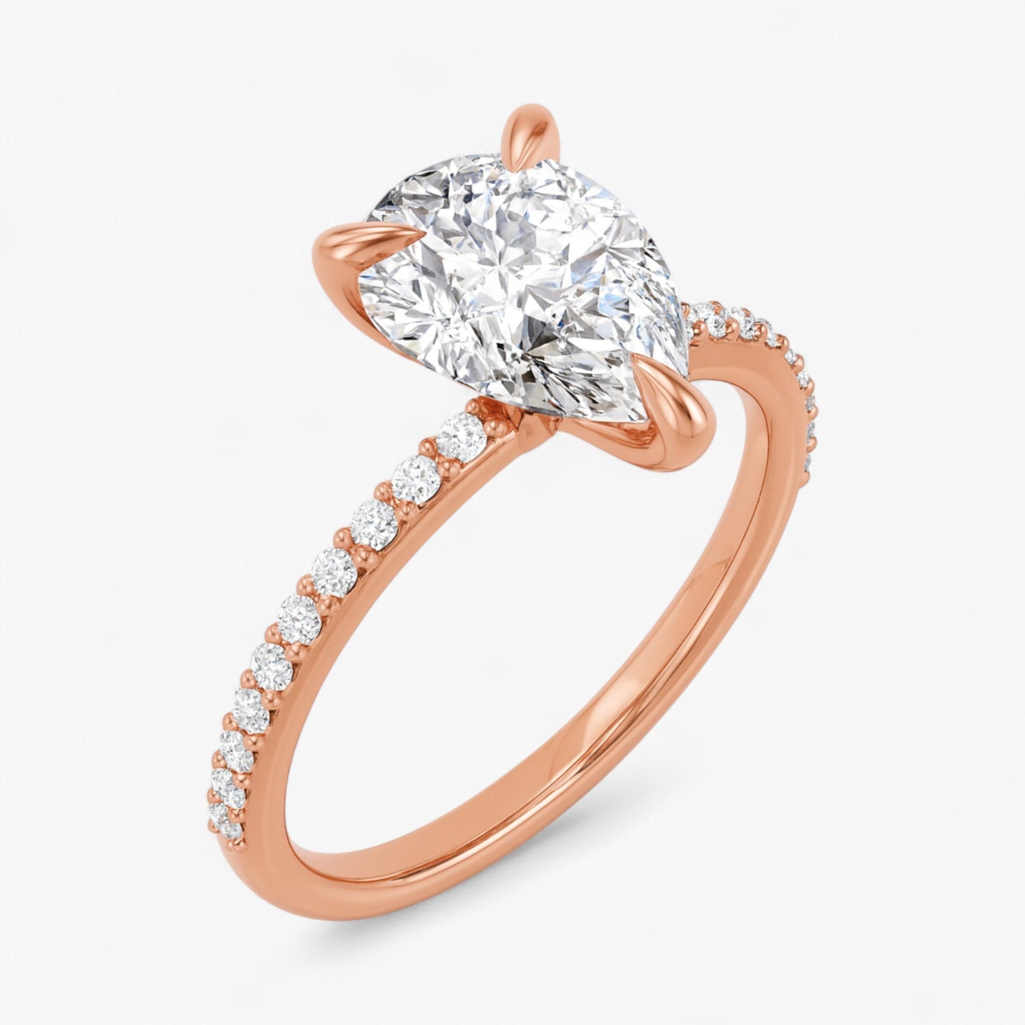 The Timeless Pavé Engagement Ring | Pear