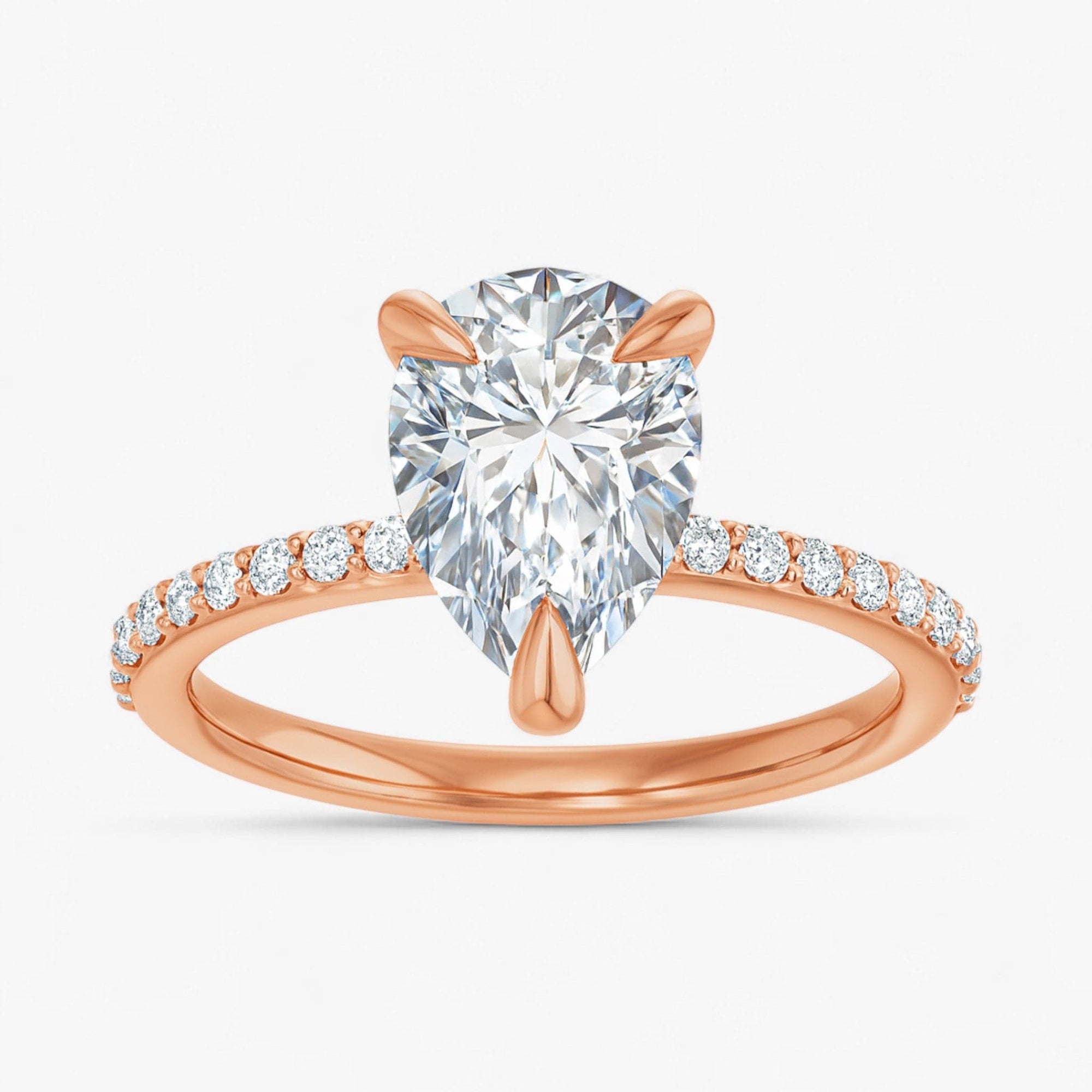 The Timeless Pavé Engagement Ring | Pear