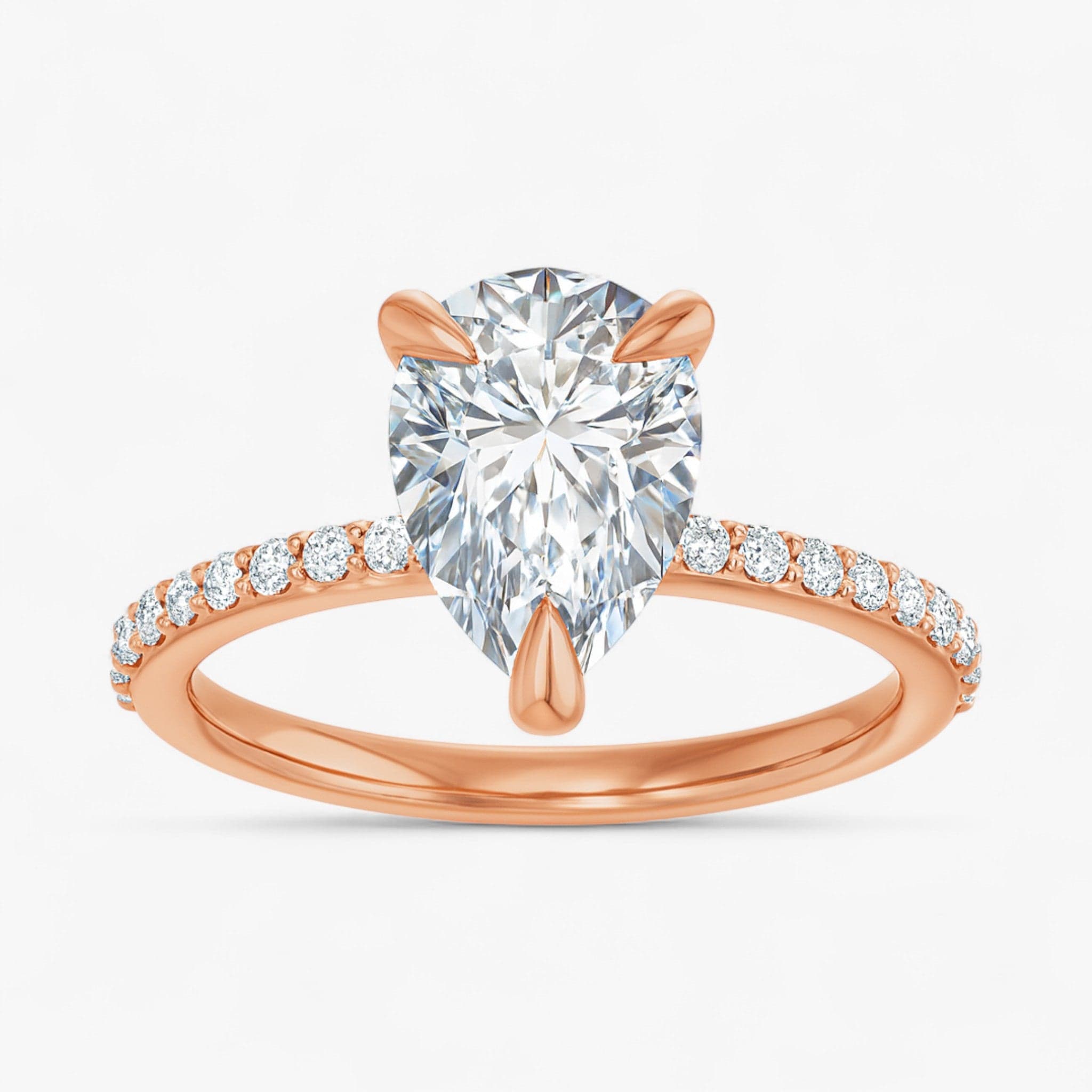 The Timeless Pavé Engagement Ring | Pear