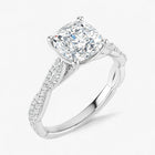 The Timeless Twisted Pavé Engagement Ring | Cushion