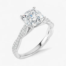 The Timeless Twisted Pavé Engagement Ring | Cushion