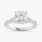 The Timeless Twisted Pavé Engagement Ring | Cushion