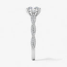 The Timeless Twisted Pavé Engagement Ring | Cushion