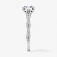 The Timeless Twisted Pavé Engagement Ring | Cushion