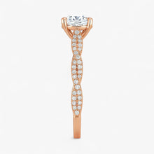The Timeless Twisted Pavé Engagement Ring | Cushion