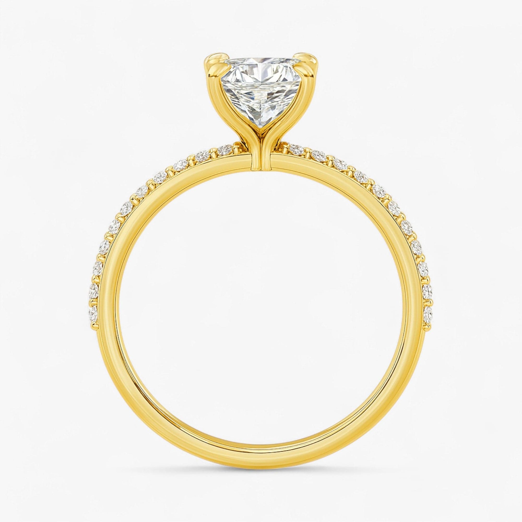 The Timeless Pavé Engagement Ring | Cushion