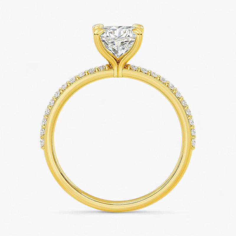 The Timeless Pavé Engagement Ring | Cushion