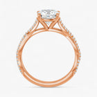 The Timeless Twisted Pavé Engagement Ring | Cushion