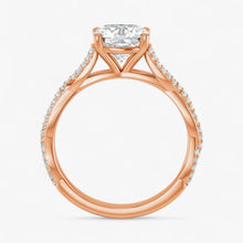 The Timeless Twisted Pavé Engagement Ring | Cushion