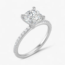 The Timeless Pavé Engagement Ring | Cushion