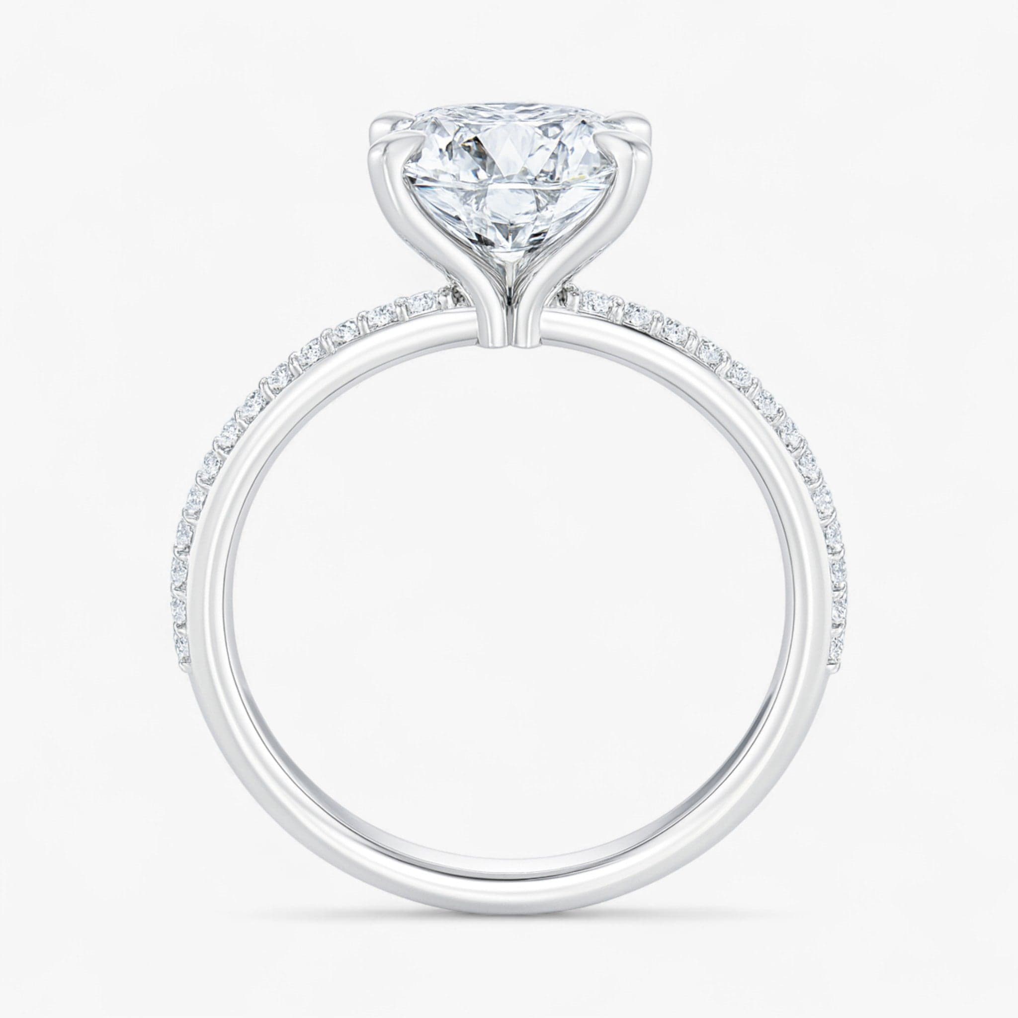 The Timeless Pavé Engagement Ring | Cushion