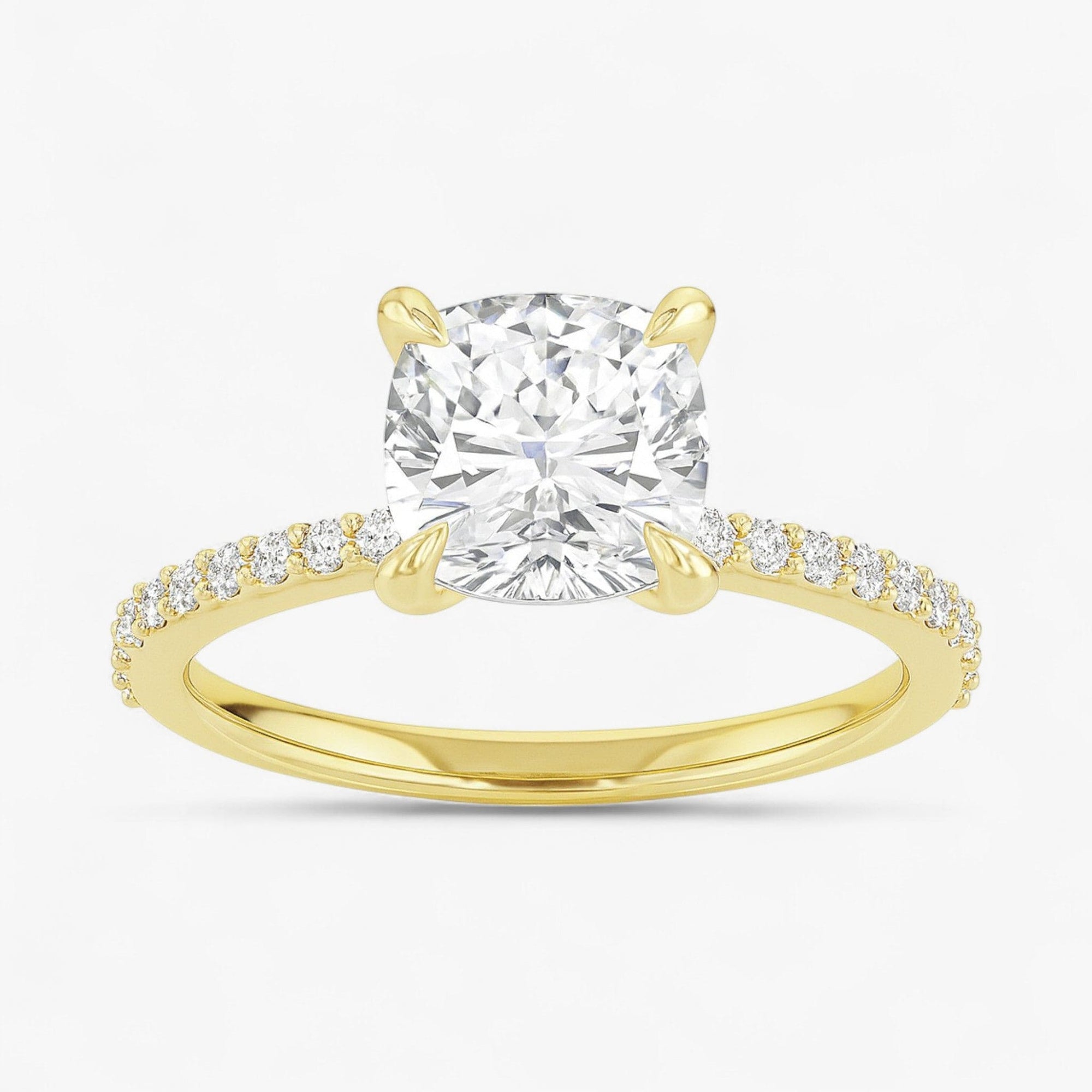 The Timeless Pavé Engagement Ring | Cushion