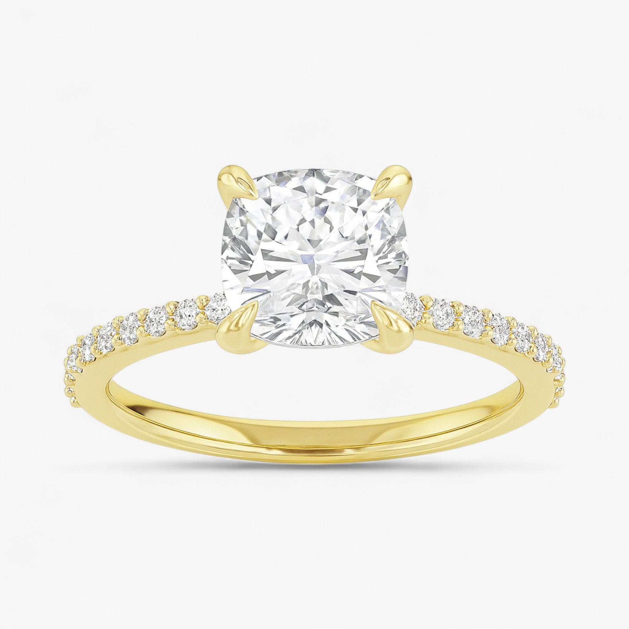 The Timeless Pavé Engagement Ring | Cushion