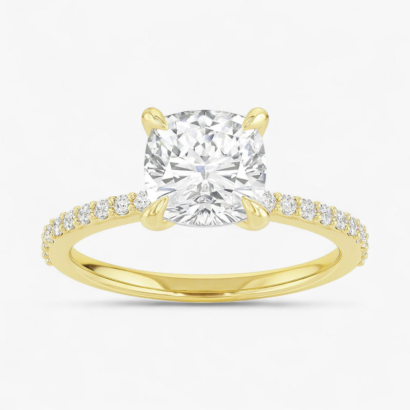 The Timeless Pavé Engagement Ring | Cushion
