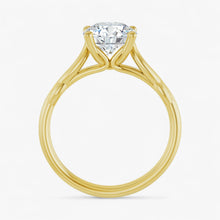 The Elegant Twisted Solitaire Engagement Ring | Round