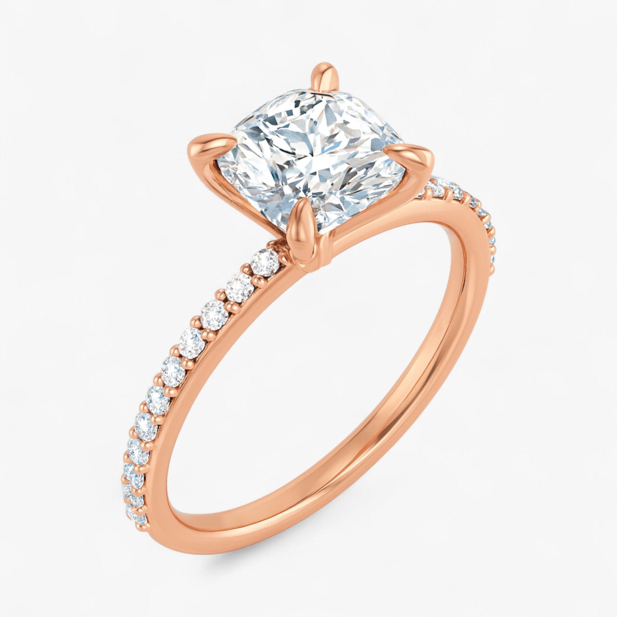 The Timeless Pavé Engagement Ring | Cushion
