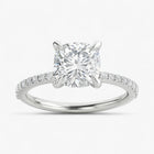 The Timeless Pavé Engagement Ring | Cushion
