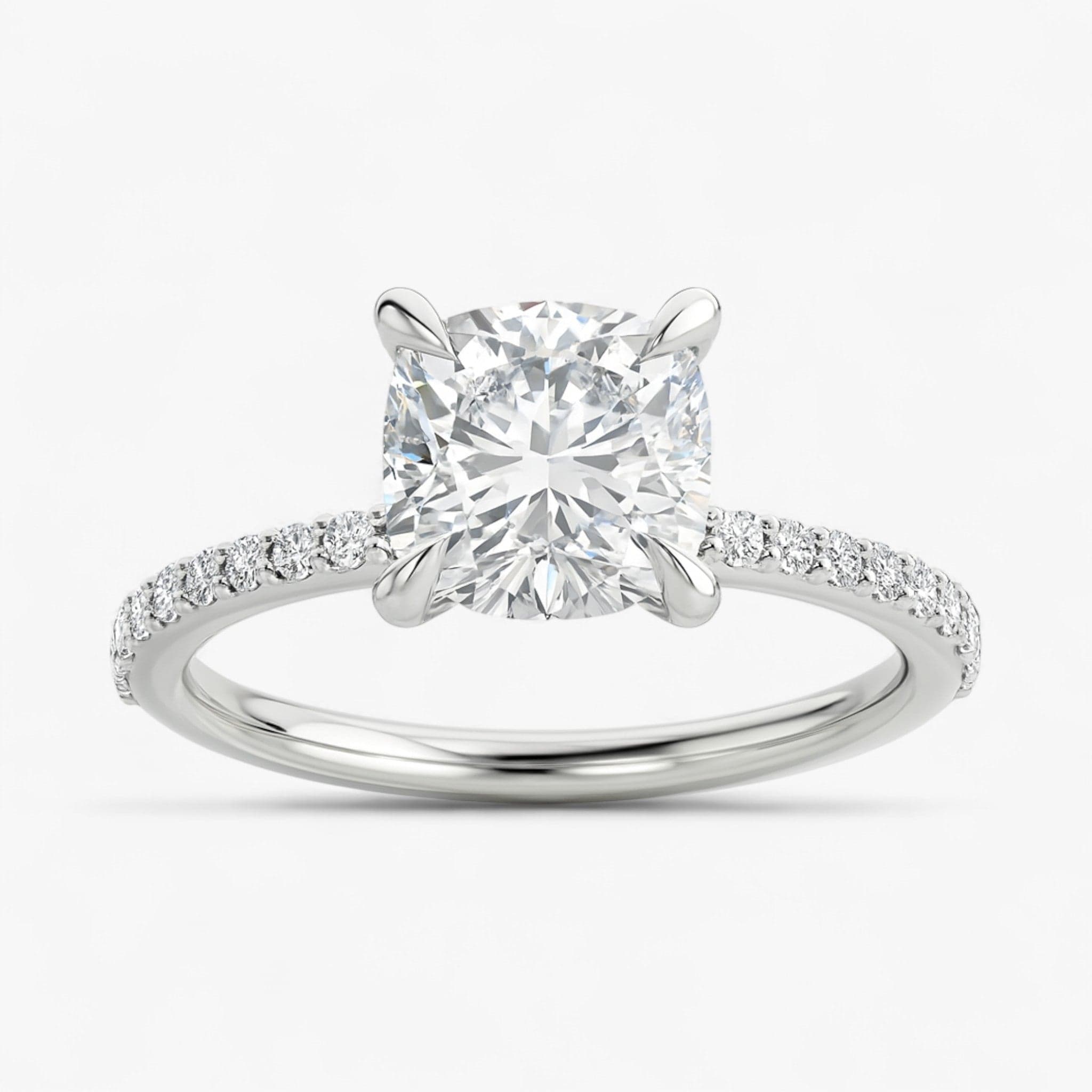 The Timeless Pavé Engagement Ring | Cushion