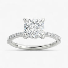 The Timeless Pavé Engagement Ring | Cushion