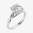 The Elegant Twisted Solitaire Engagement Ring | Round