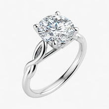 The Elegant Twisted Solitaire Engagement Ring | Round