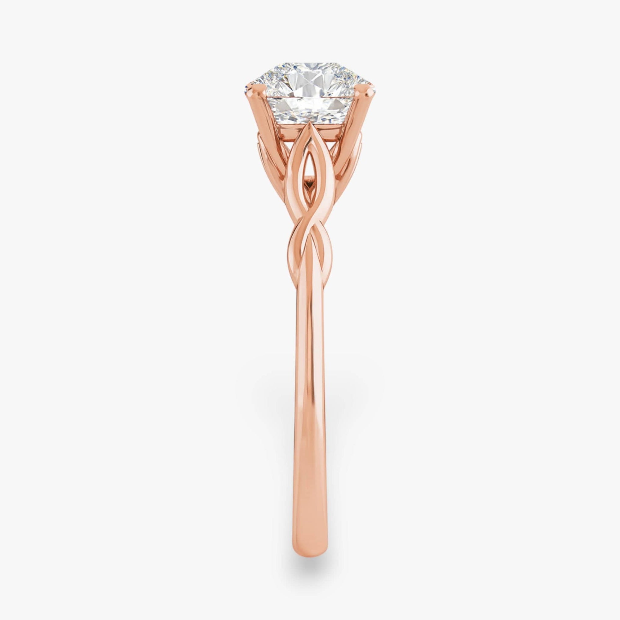 The Elegant Twisted Solitaire Engagement Ring | Round