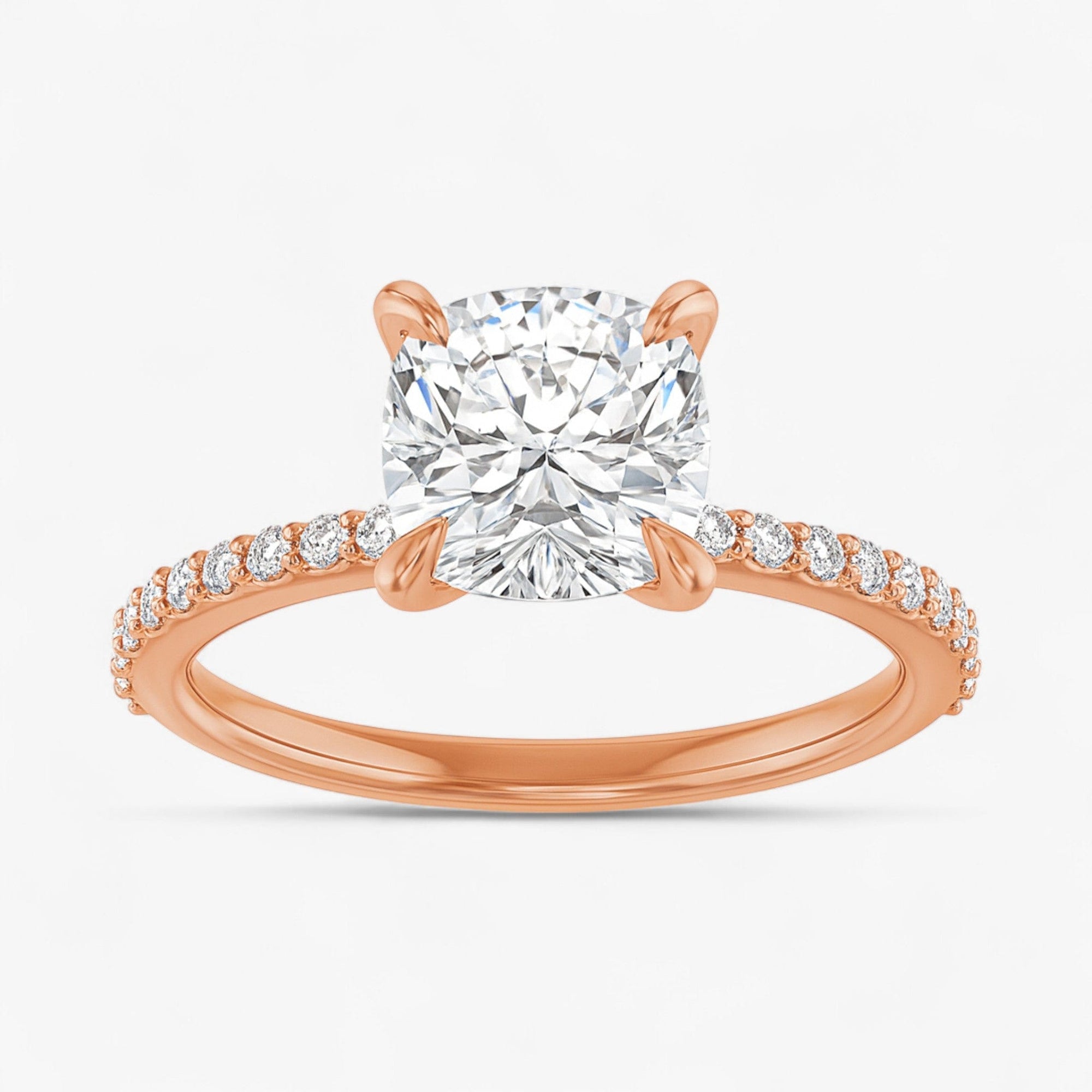 The Timeless Pavé Engagement Ring | Cushion