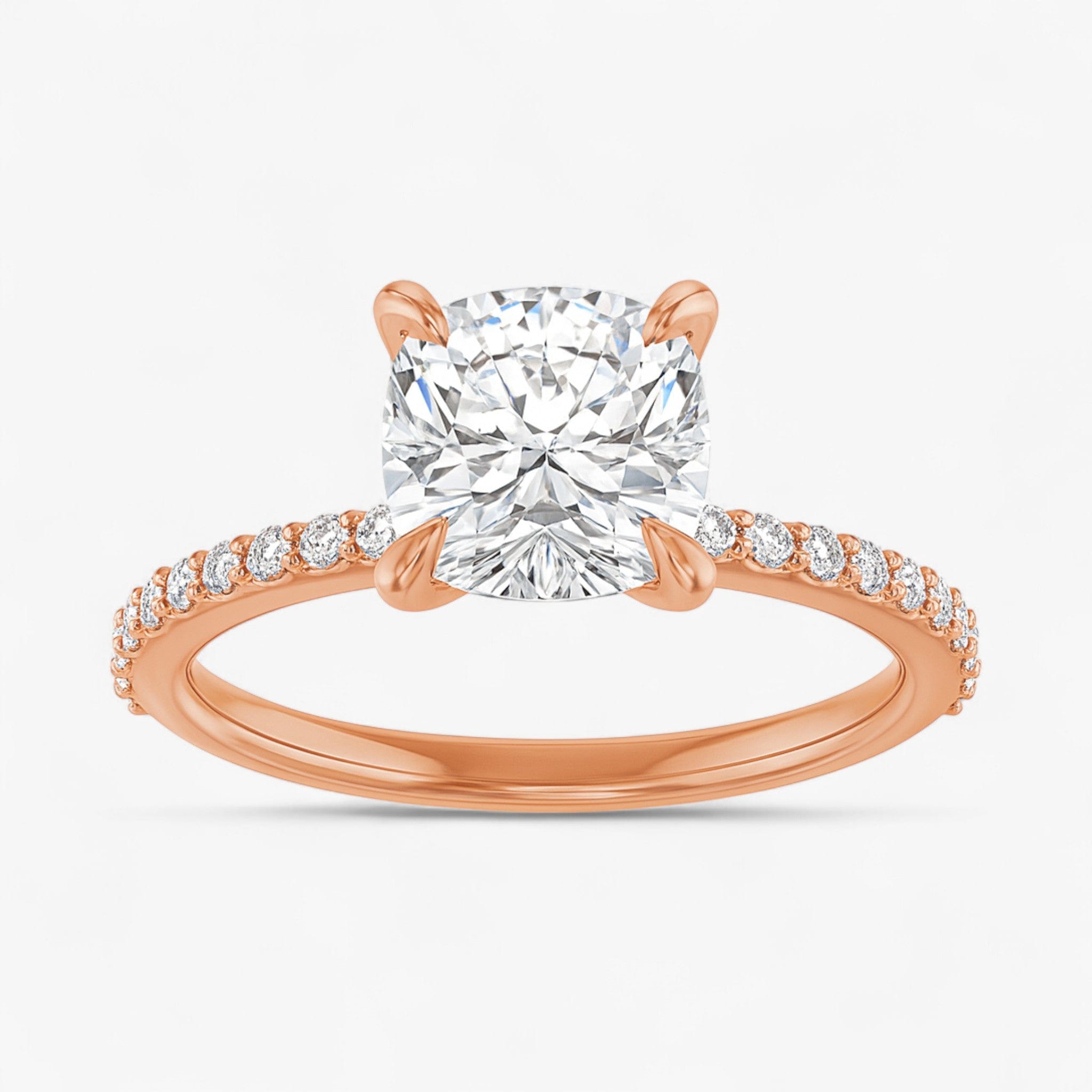 The Timeless Pavé Engagement Ring | Cushion