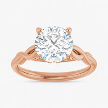 The Elegant Twisted Solitaire Engagement Ring | Round