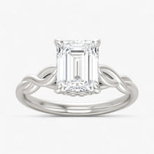 The Elegant Twisted Solitaire Engagement Ring | Emerald