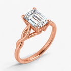 The Elegant Twisted Solitaire Engagement Ring | Emerald