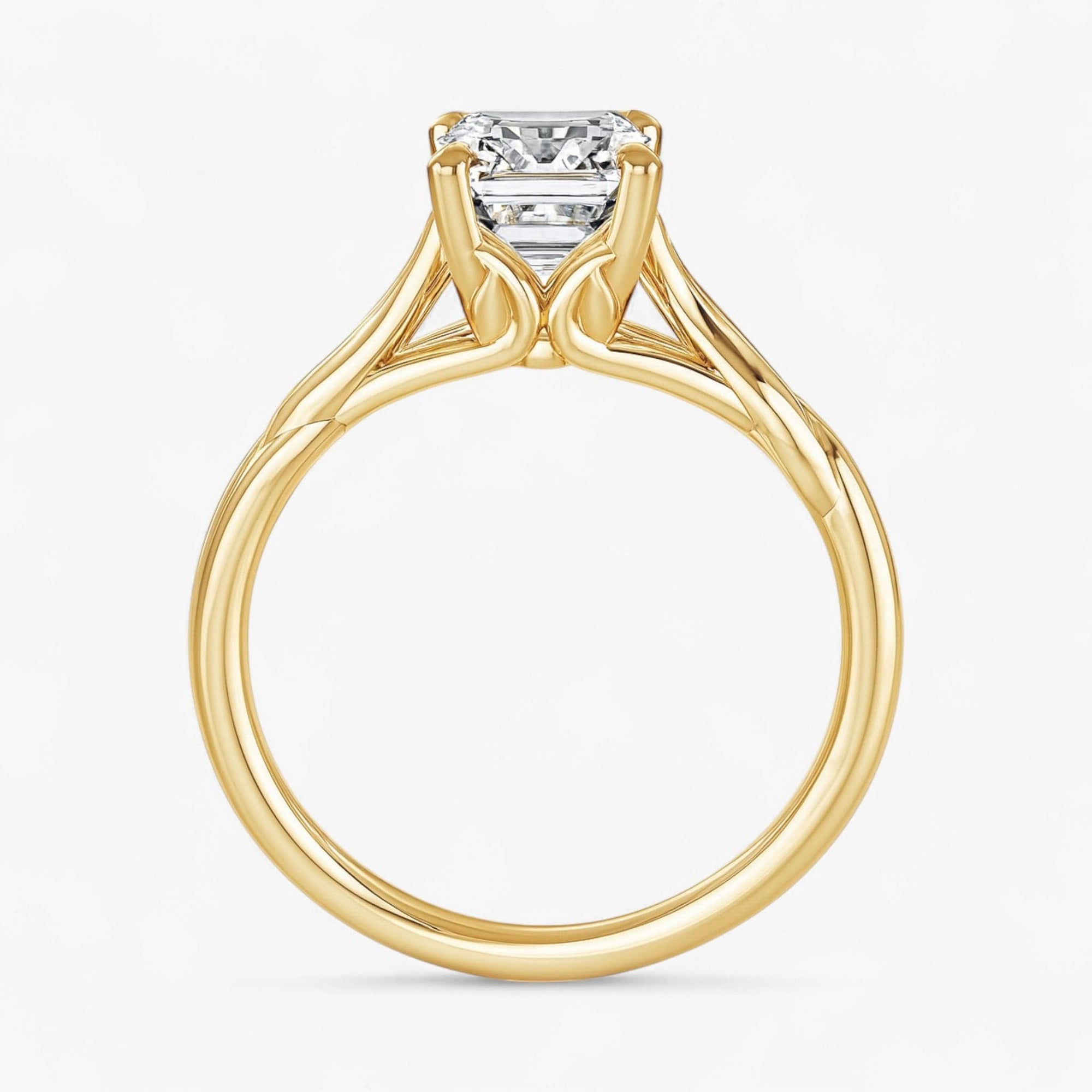 The Elegant Twisted Solitaire Engagement Ring | Emerald