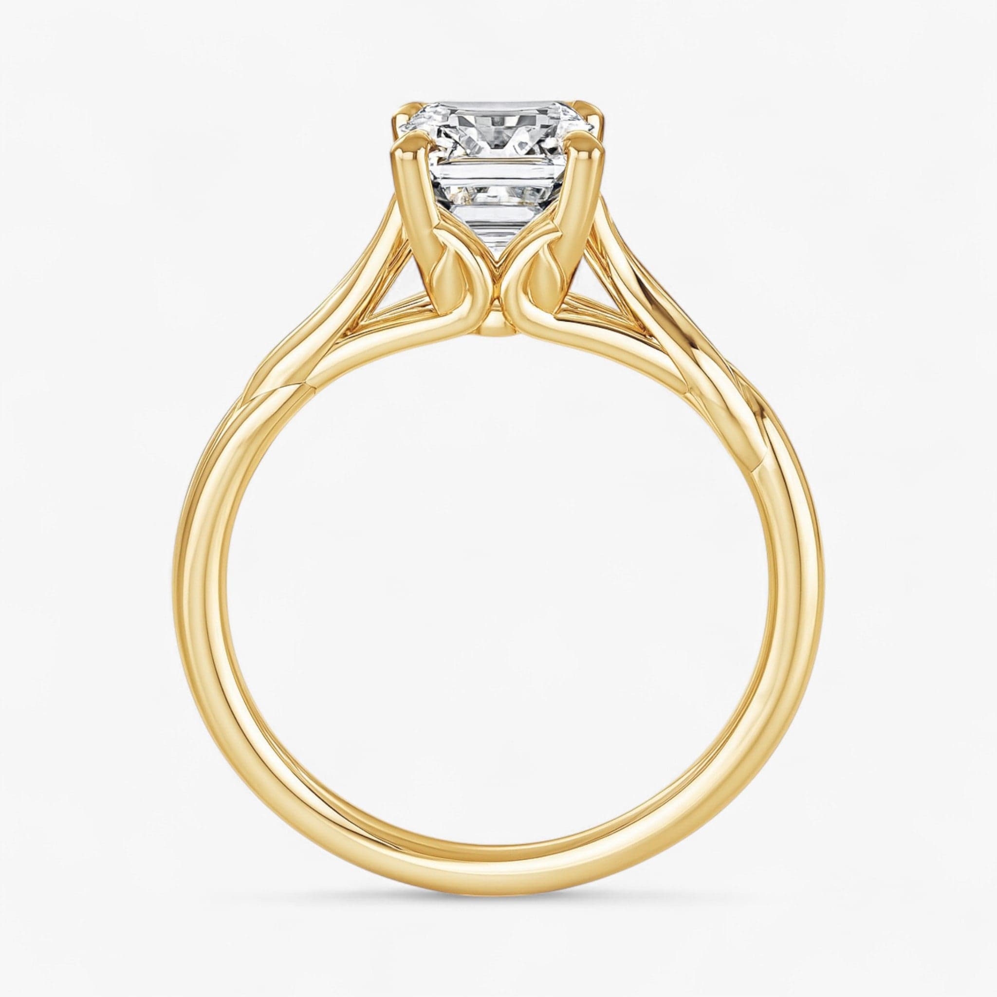 The Elegant Twisted Solitaire Engagement Ring | Emerald