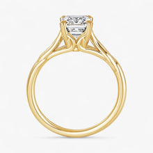The Elegant Twisted Solitaire Engagement Ring | Emerald