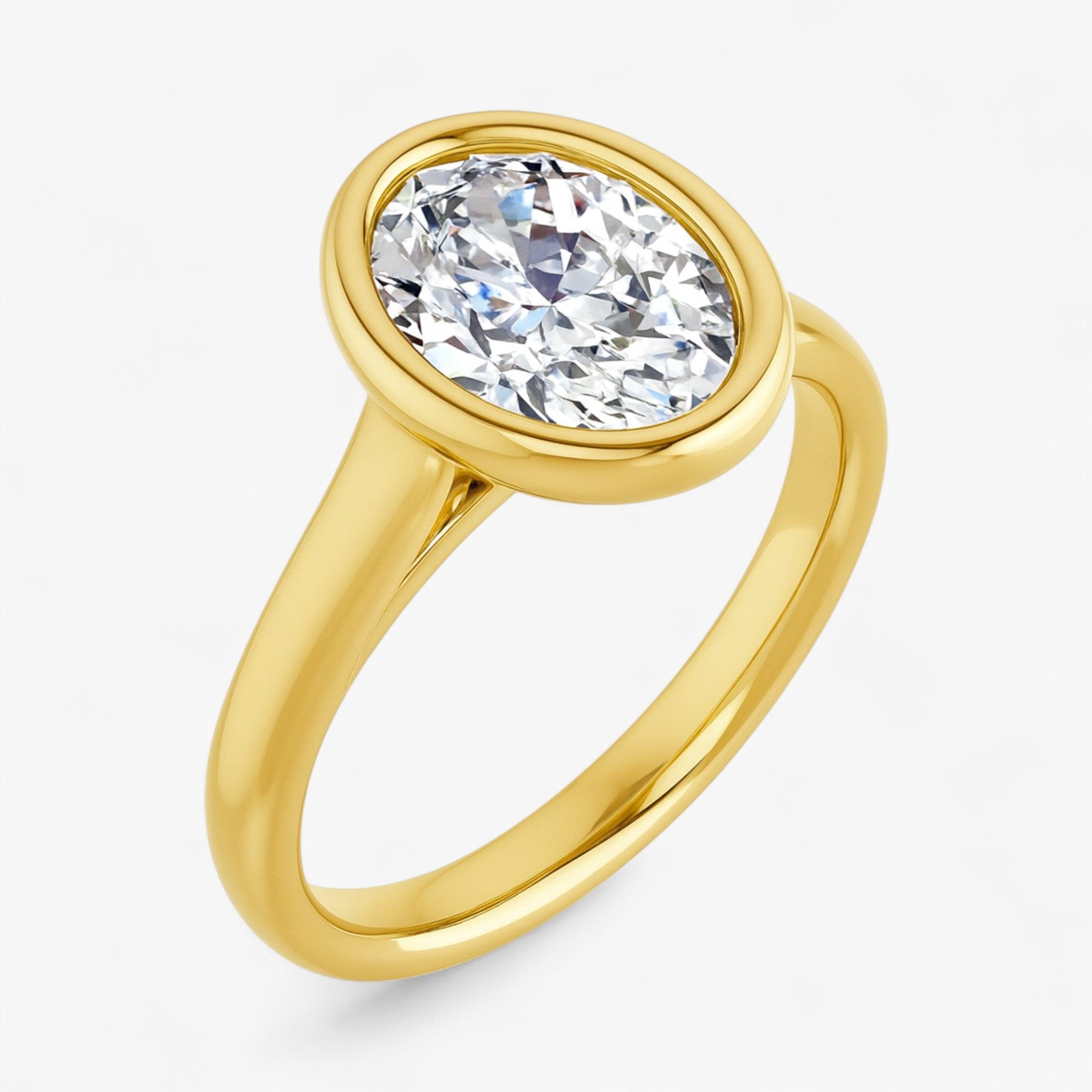 The Classic Bezel Engagement Ring | Oval