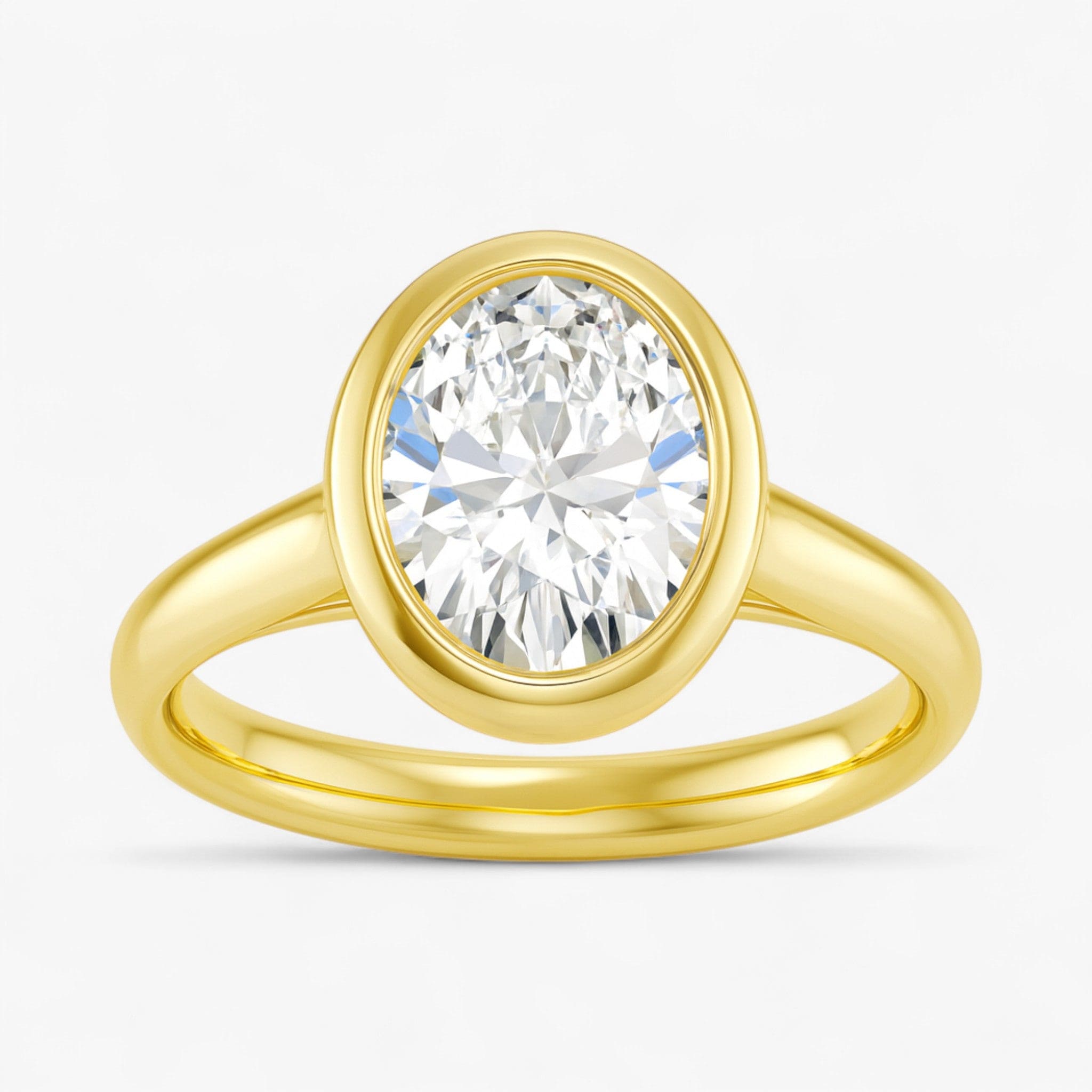 The Classic Bezel Engagement Ring | Oval