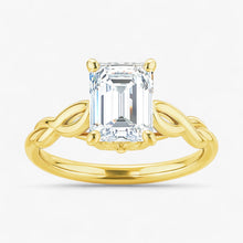The Elegant Twisted Solitaire Engagement Ring | Emerald