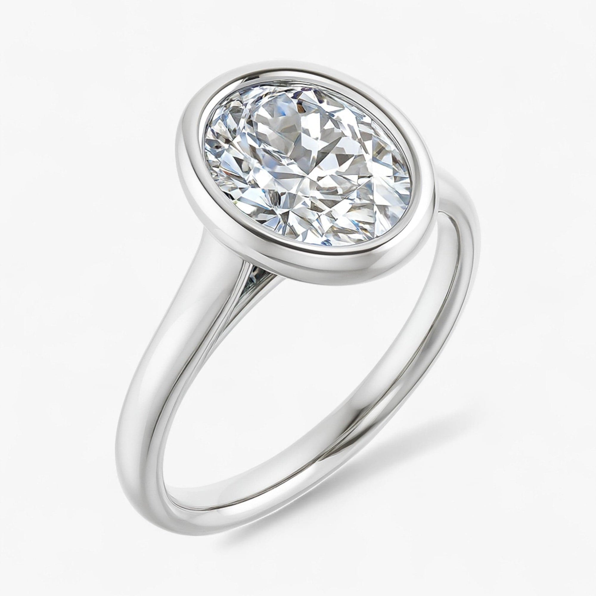 The Classic Bezel Engagement Ring | Oval