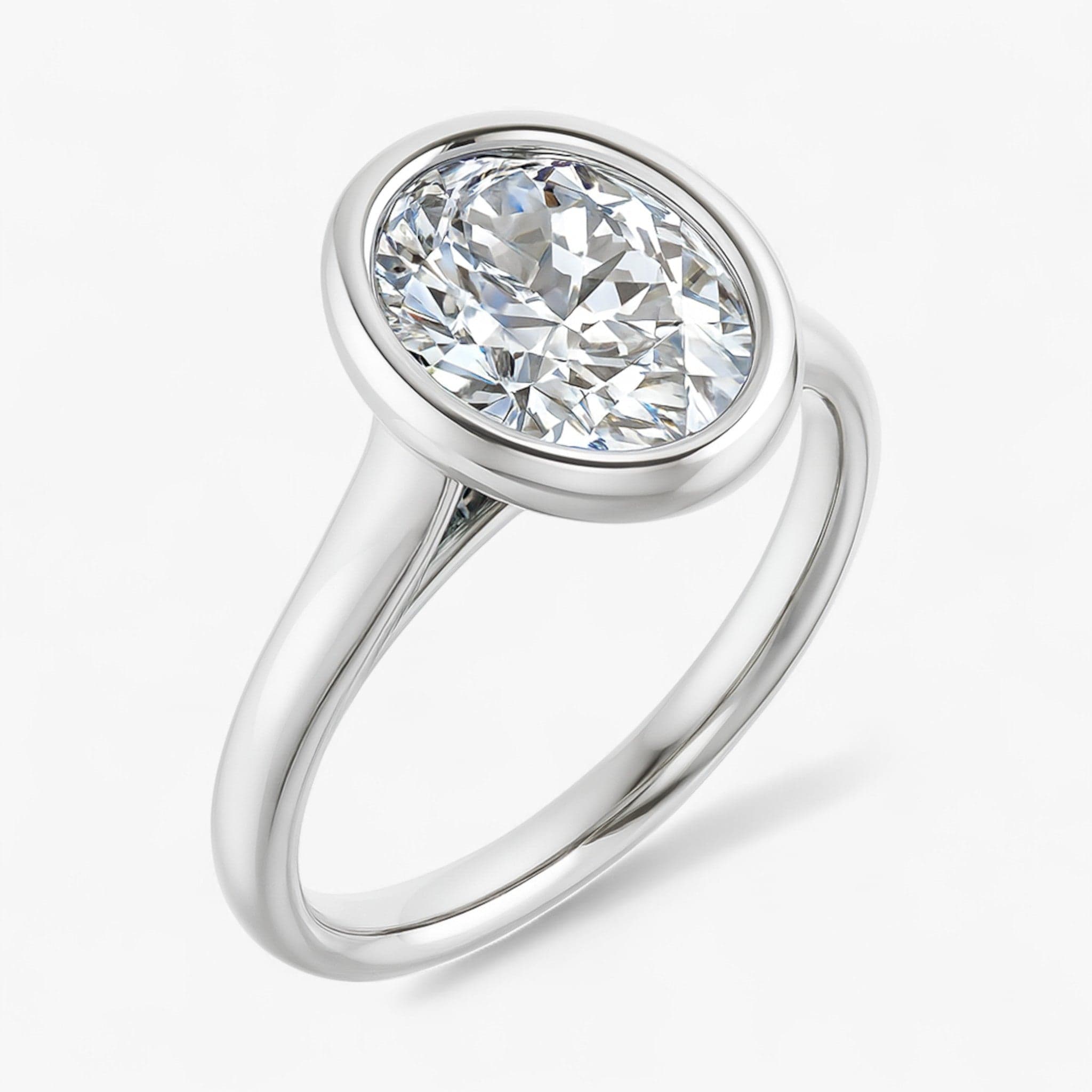 The Classic Bezel Engagement Ring | Oval