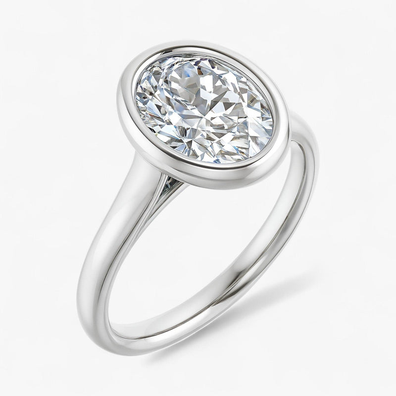 The Classic Bezel Engagement Ring | Oval